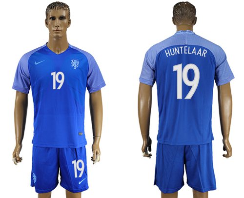 Holland #19 Huntelaar Away Soccer Country Jersey